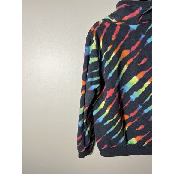 Victoria Secret Pink Womens Sweatshirt Black Tie Dye Pullover Size Small - Picture 7 of 11